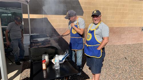 staff leaders gather at barbecue