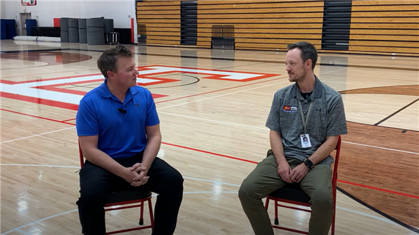  public information officer Jeff Maher sits down with EHS Athletic Director John Everhart