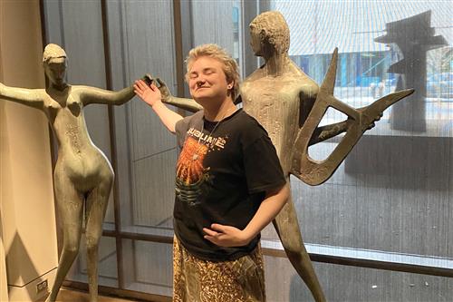 An EHS student at the Kirkland Museum in Denver