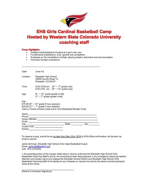 Girls Basketball Camp 